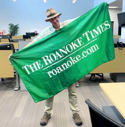 matt Gentry with banner