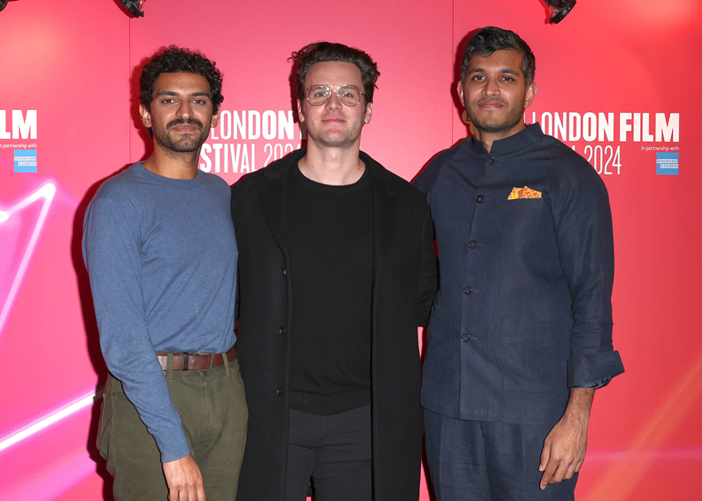 Karan Soni, Jonathan Groff and Roshan Sethi at BFI London Film Festival.