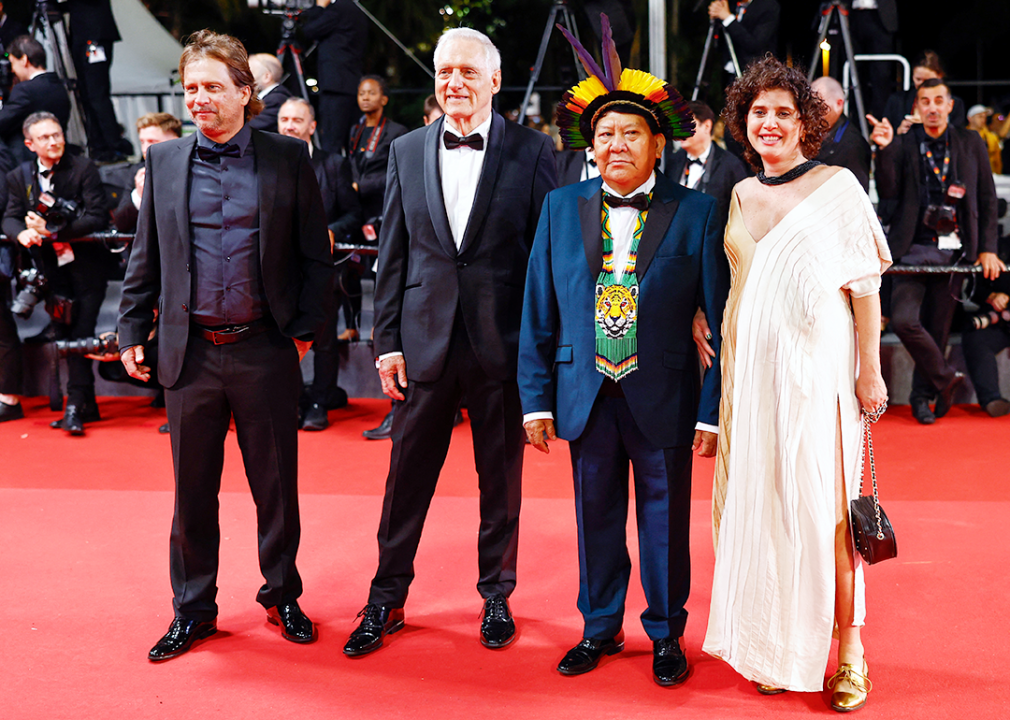 Gabriela Carneiro da Cunha and Eryk Rocha in Cannes for the screening of “The Falling Sky”.